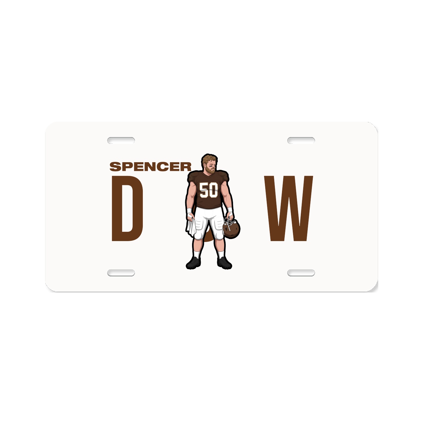 License Plate — Player Name in Classic