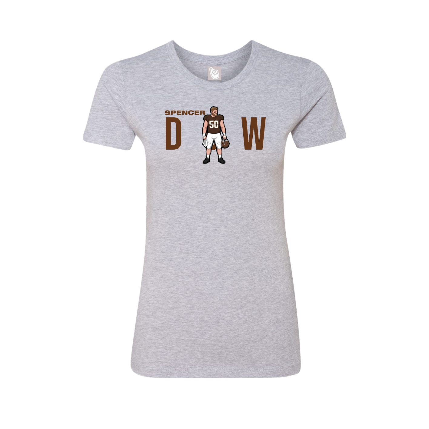 Fitted Women's Tee — Player Name in Grey