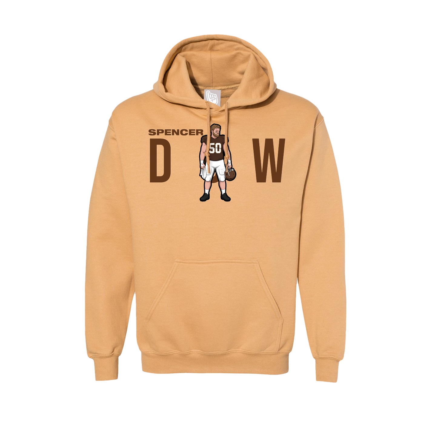 Hoodie — Player Name in Vegas Gold