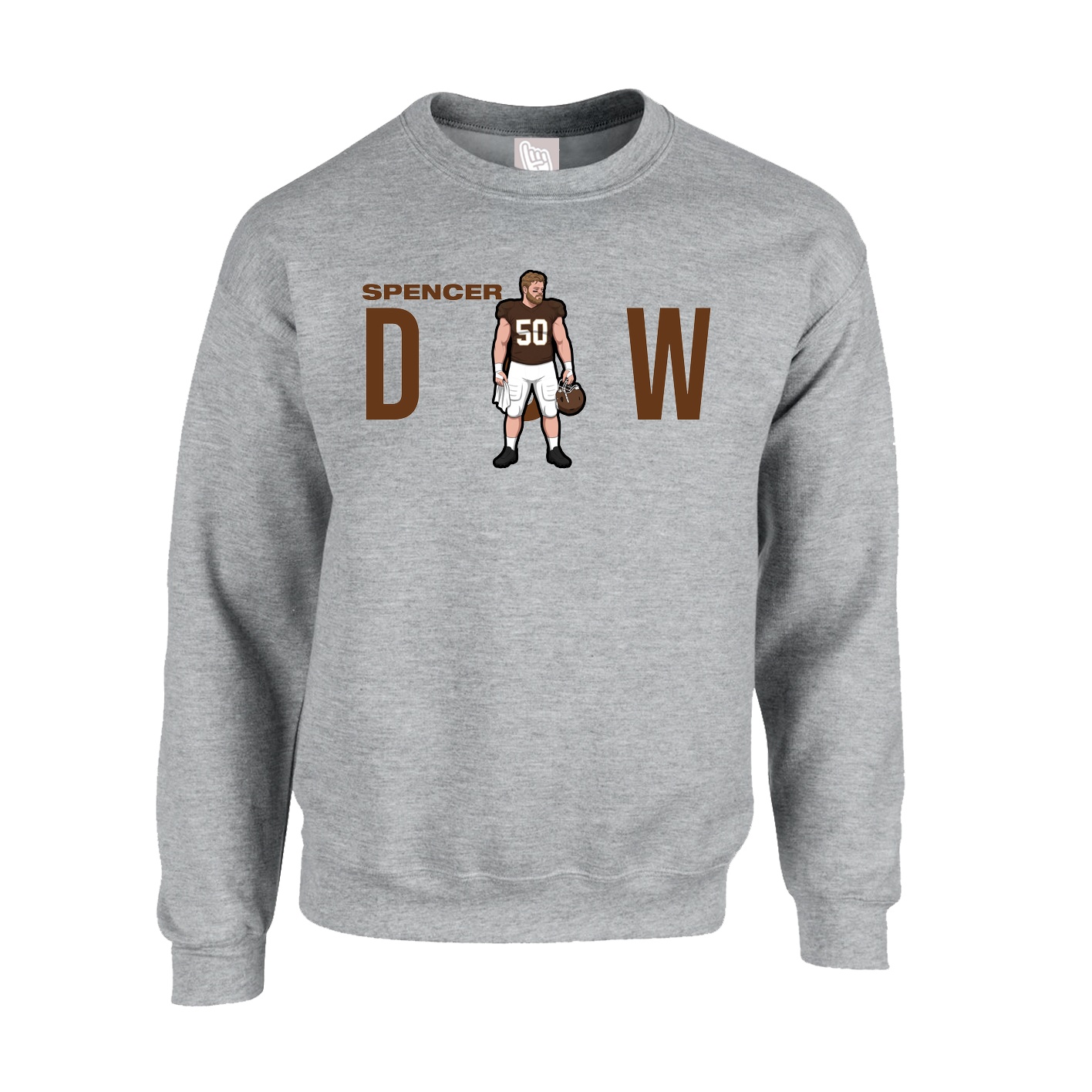 Fleece Crew — Player Name in Grey