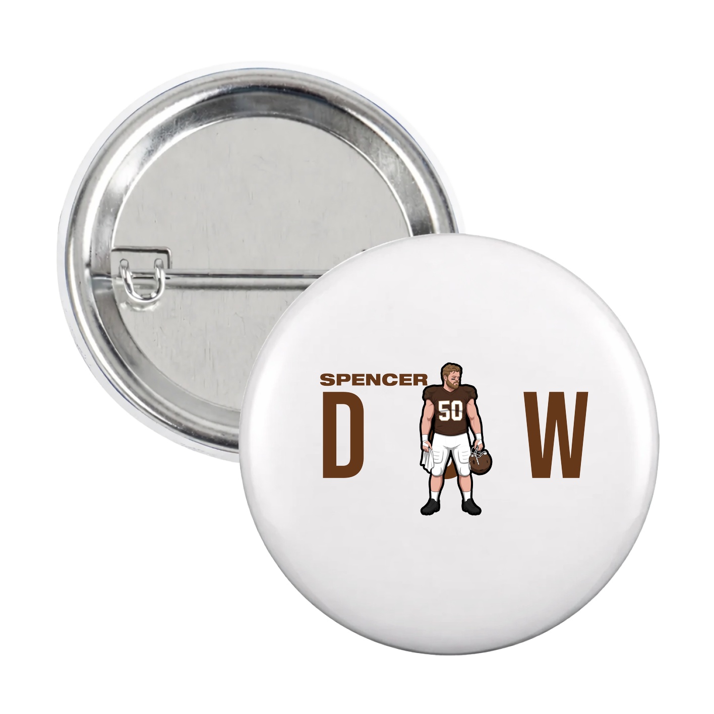 Game Day Button — Player Name in White