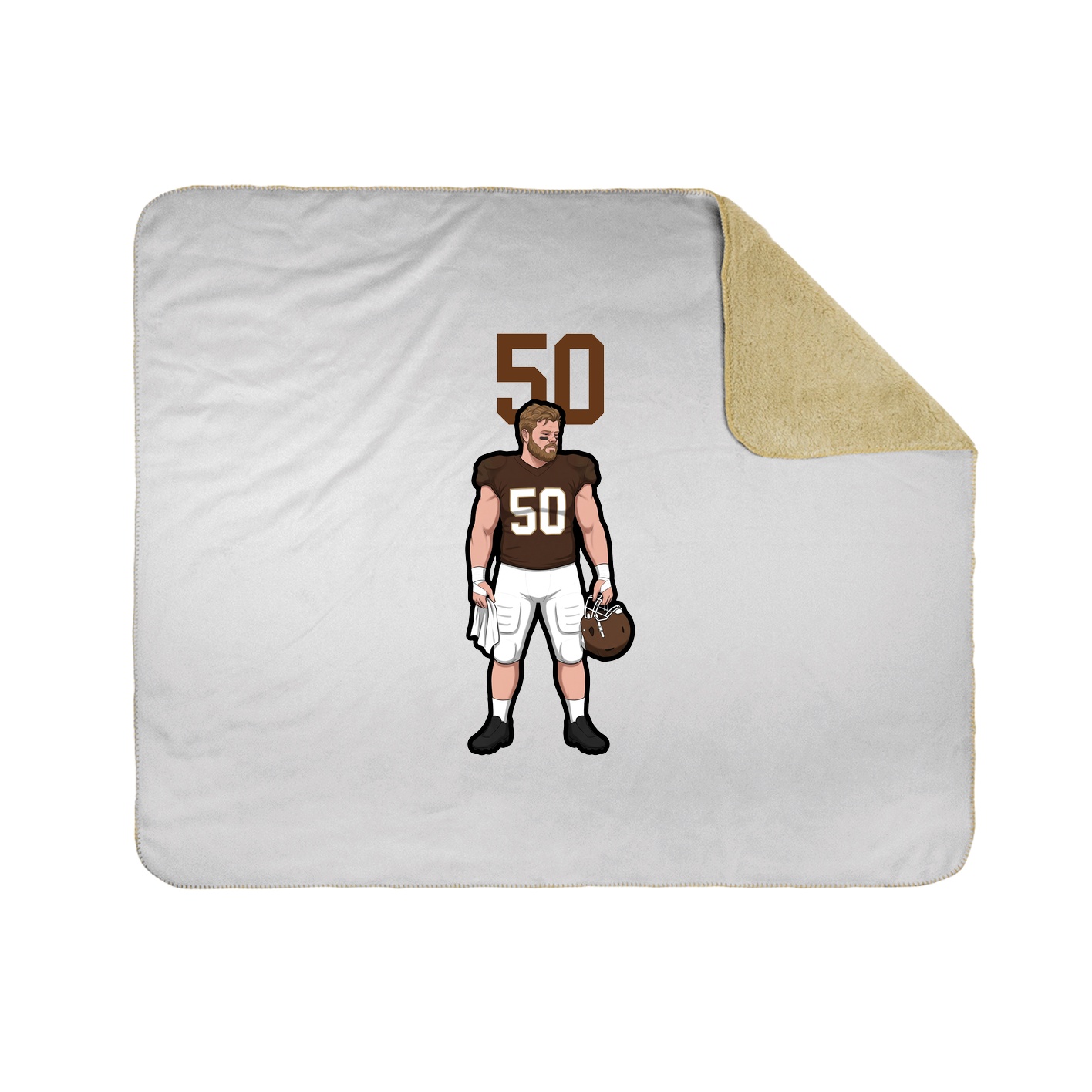 Throw Blanket — Number Top in White