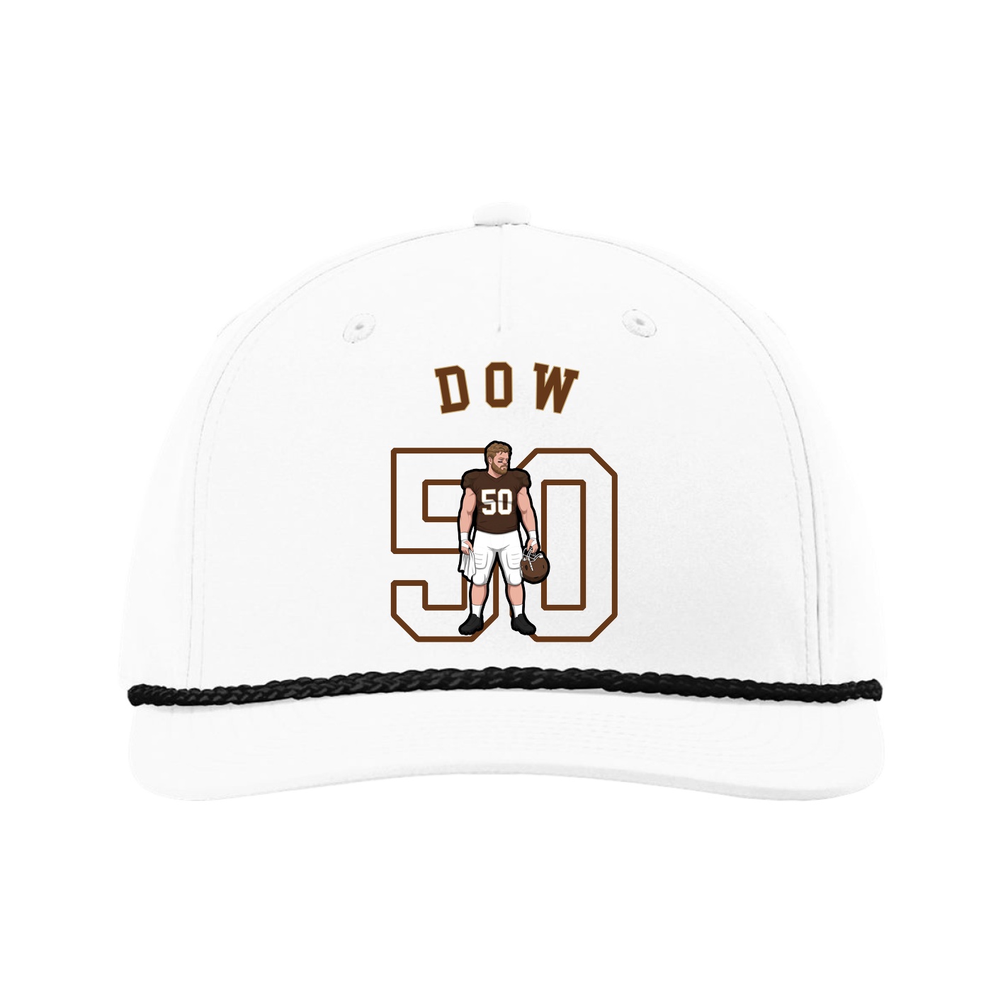 Five-Panel Classic Rope Cap — Shirsey Arch in White