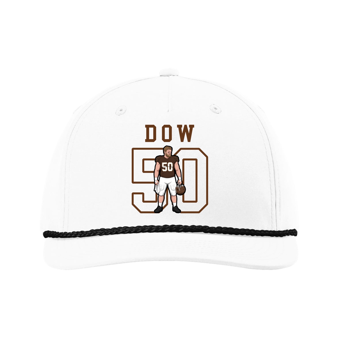Five-Panel Classic Rope Cap — Shirsey in White