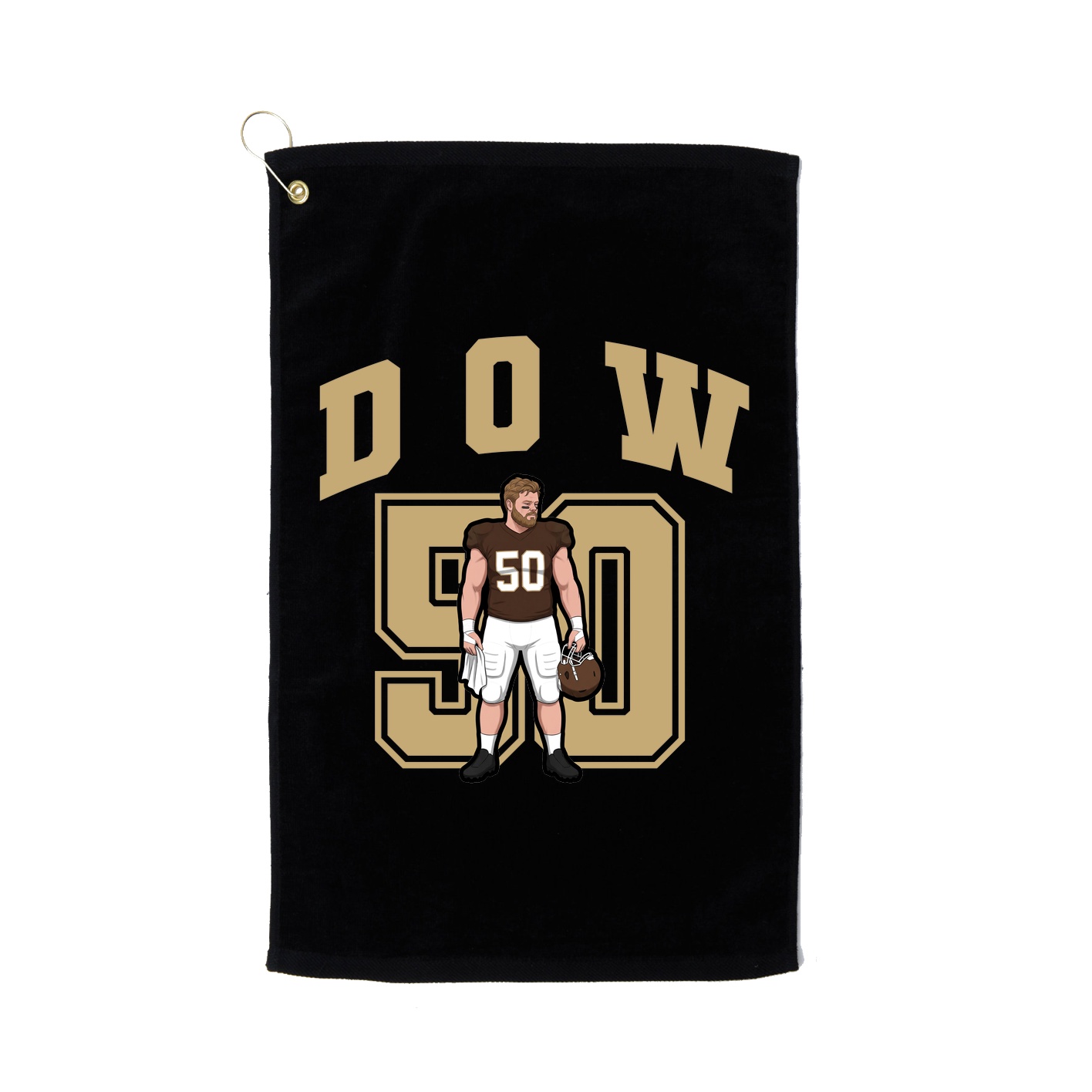 Golf Towel — Number in Black