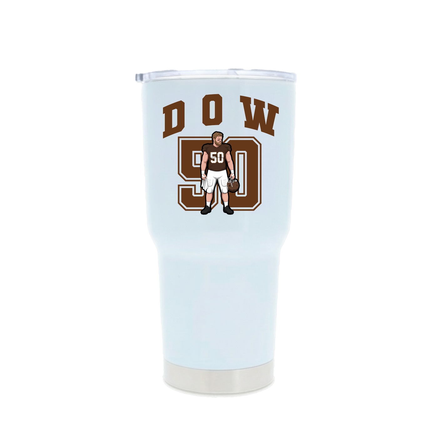 30oz Stainless Steel Tumbler — Number in White