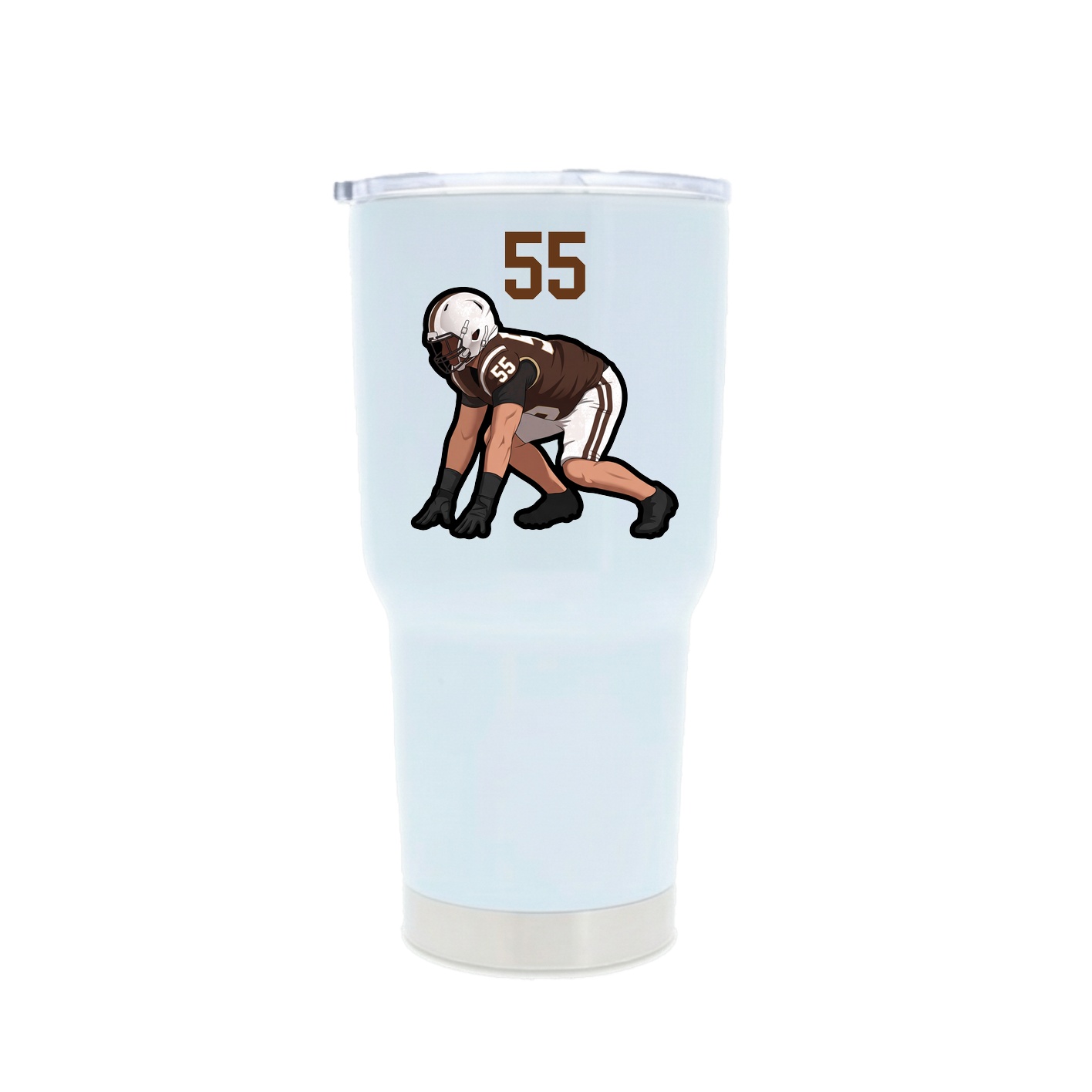 30oz Stainless Steel Tumbler — Number Top in White