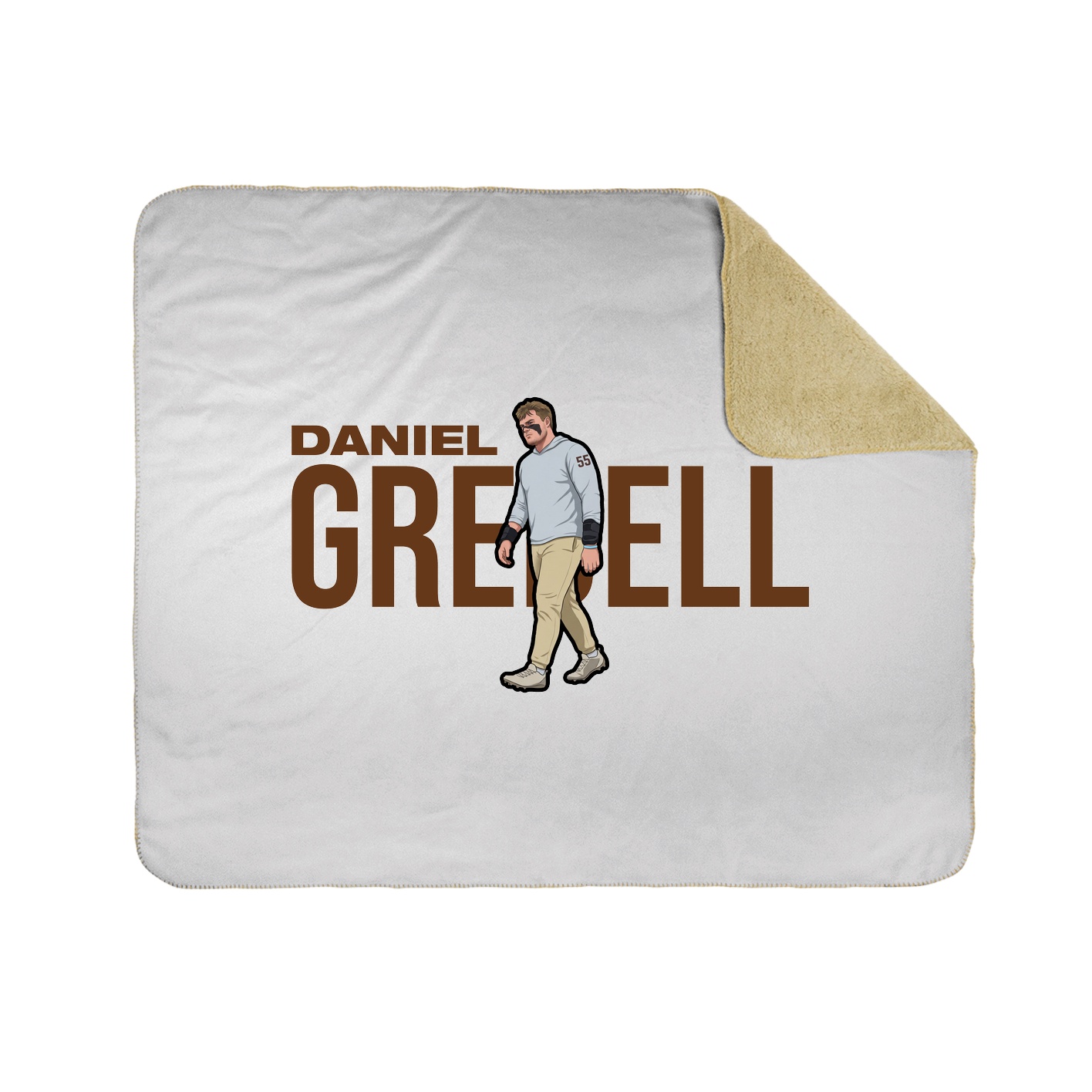 Throw Blanket — Player Name in White