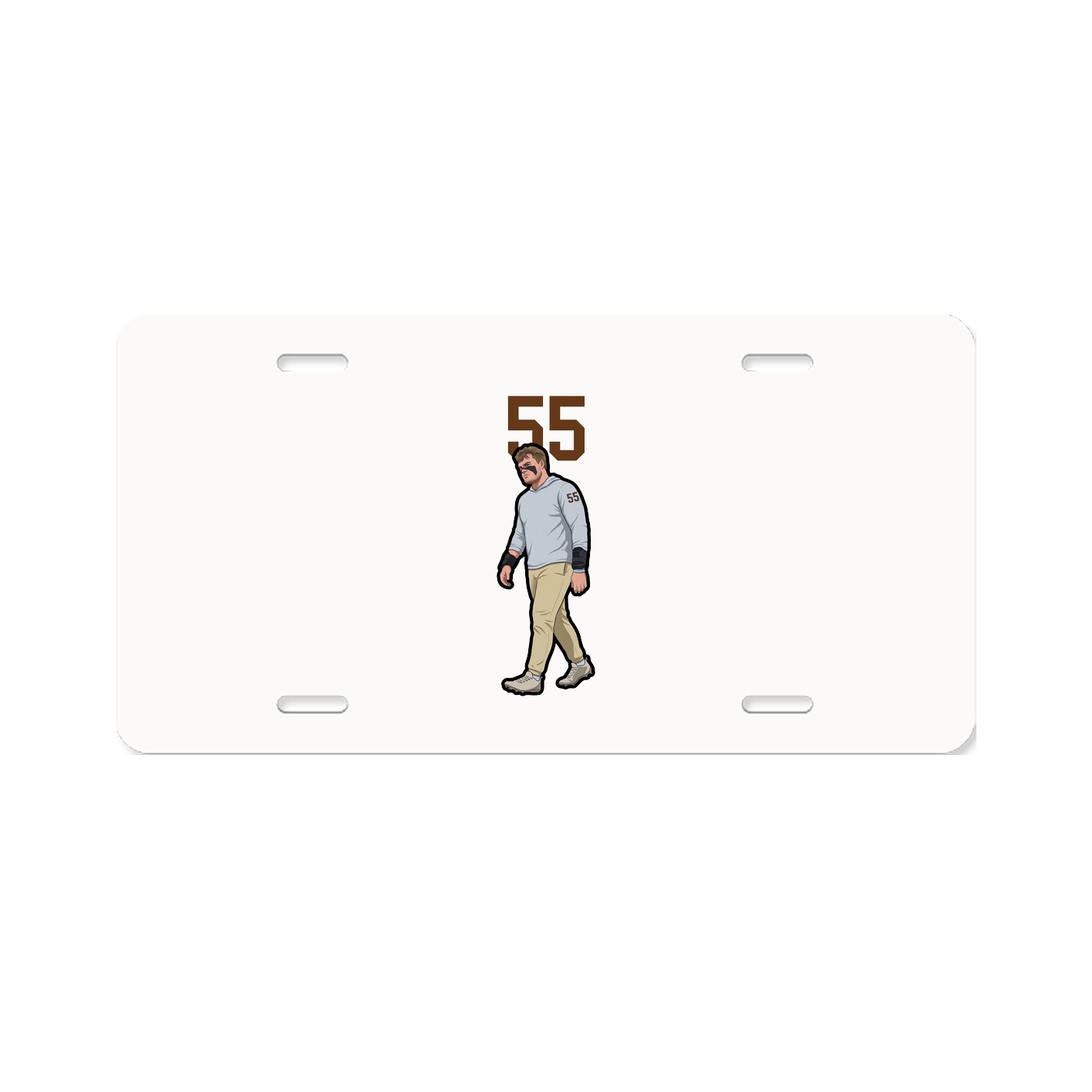 License Plate — Number Top in Classic
