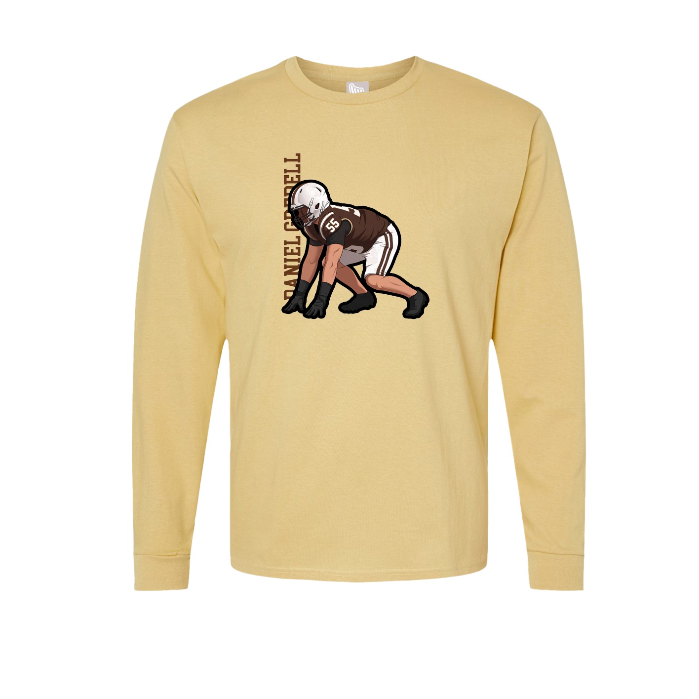Long Sleeve Tee — Name Vertical in Vegas Gold