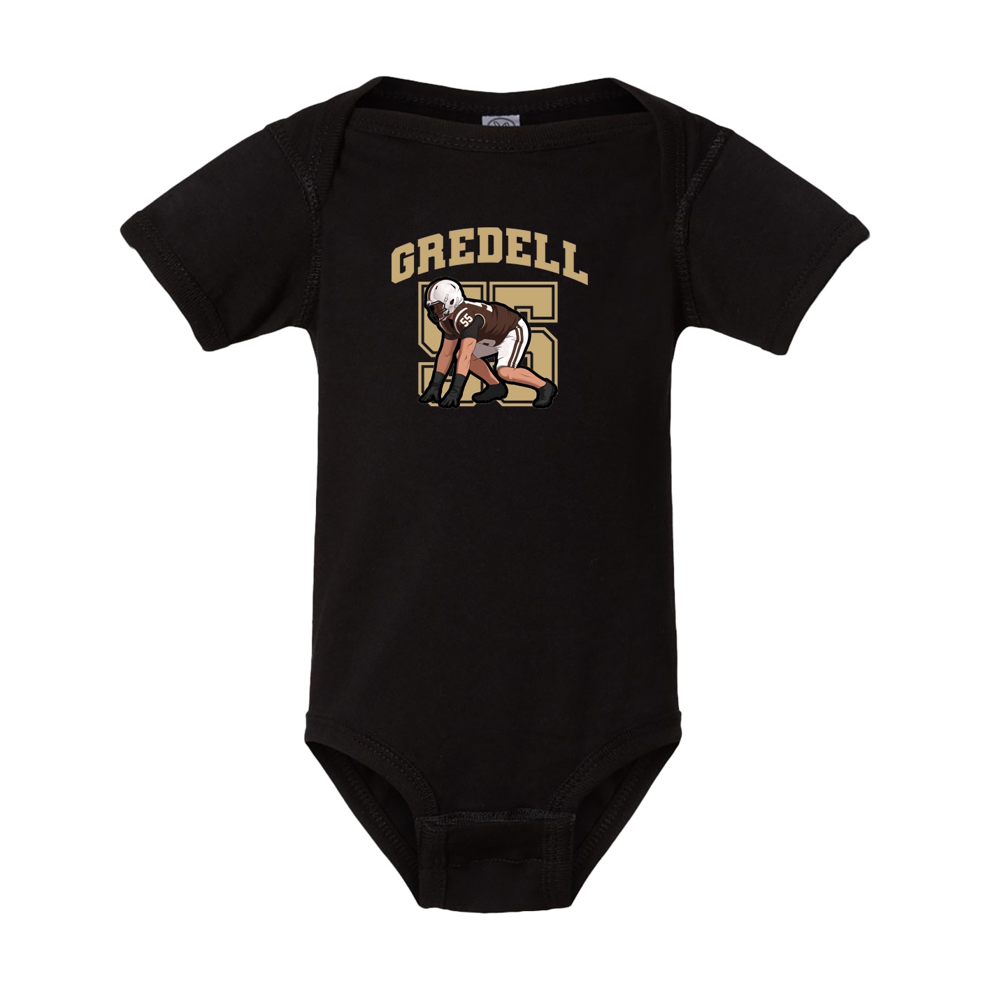 Baby Onesie — Number in Black