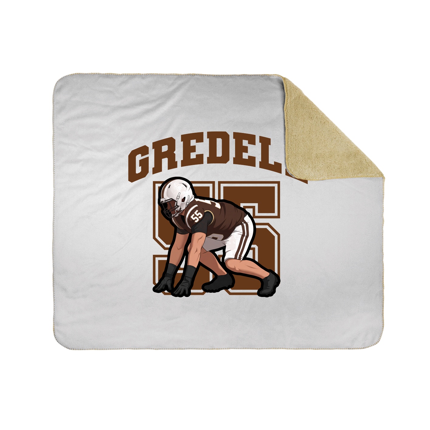 Throw Blanket — Number in White