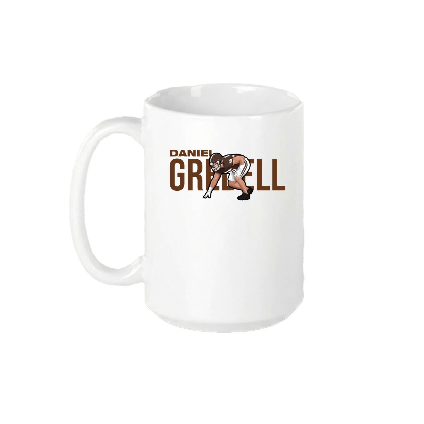 15oz Coffee Mug — Player Name in White