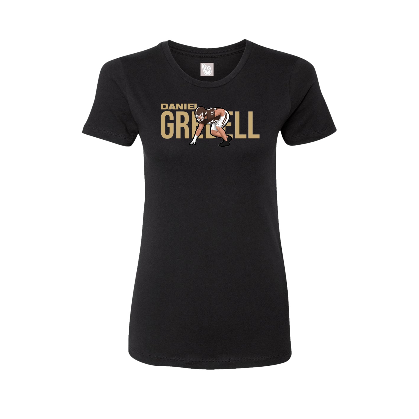Fitted Women's Tee — Player Name in Black