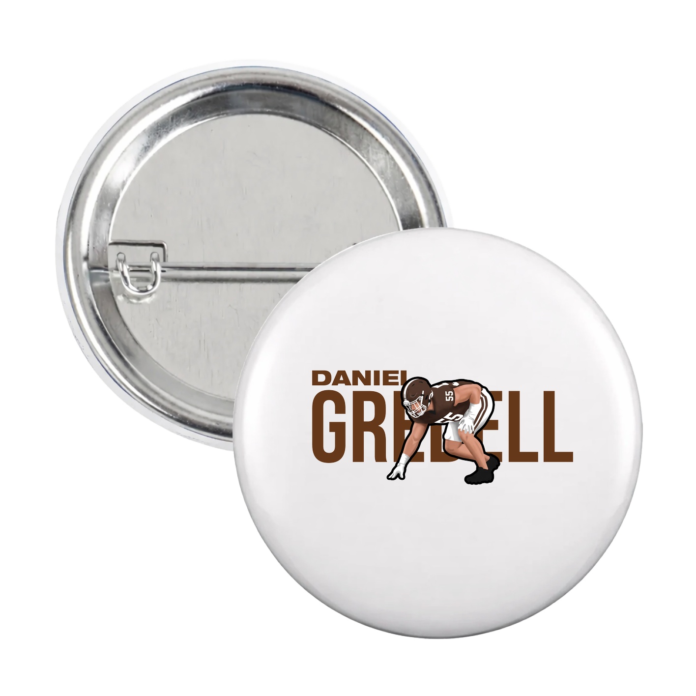 Game Day Button — Player Name in White