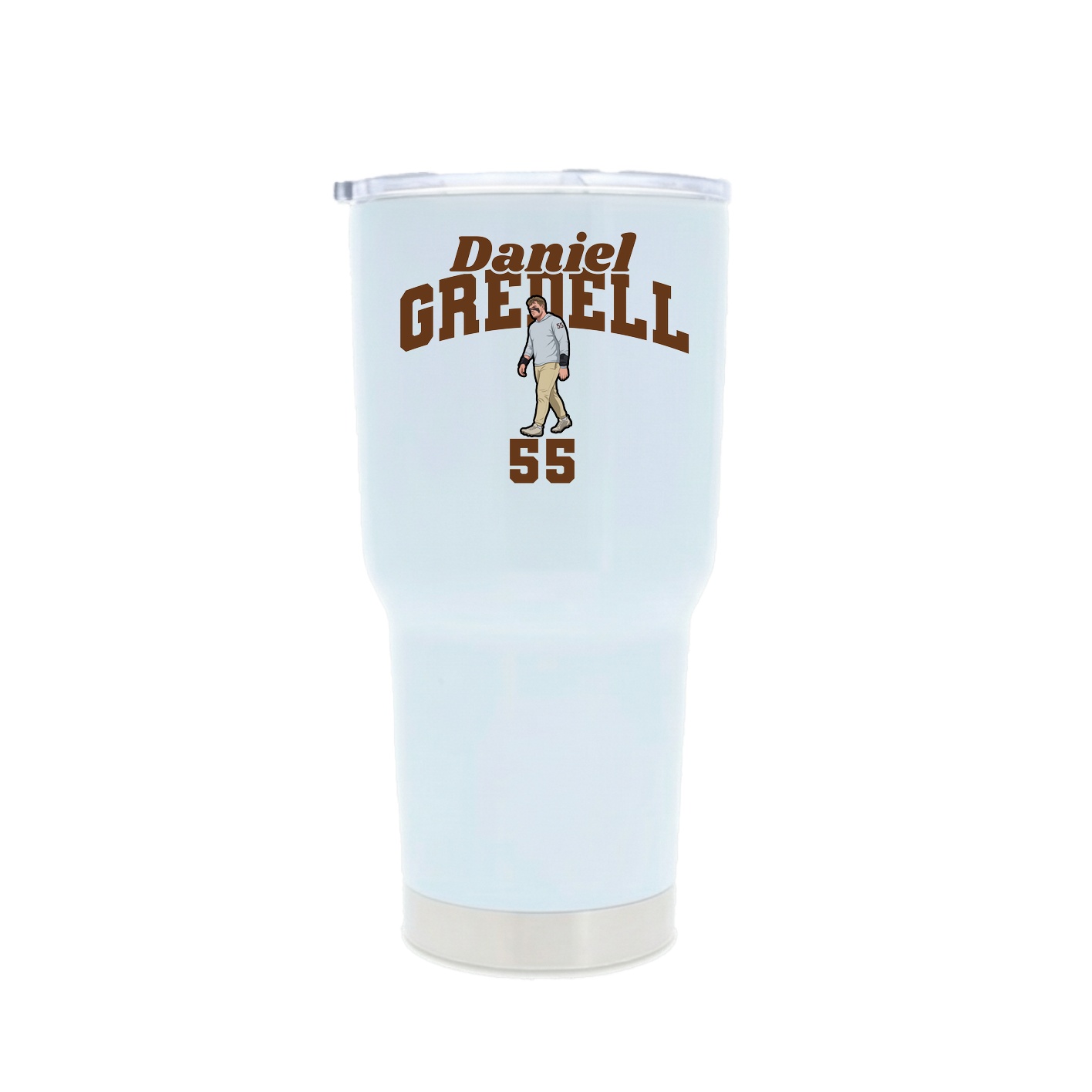 30oz Stainless Steel Tumbler — Signature Arch in White