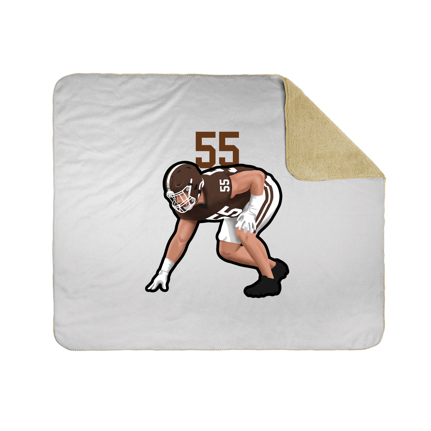 Throw Blanket — Number Top in White
