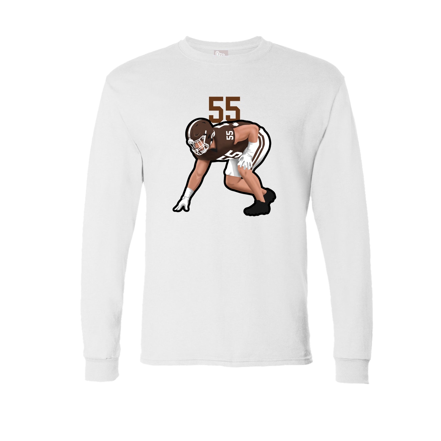 Long Sleeve Tee — Number Top in White