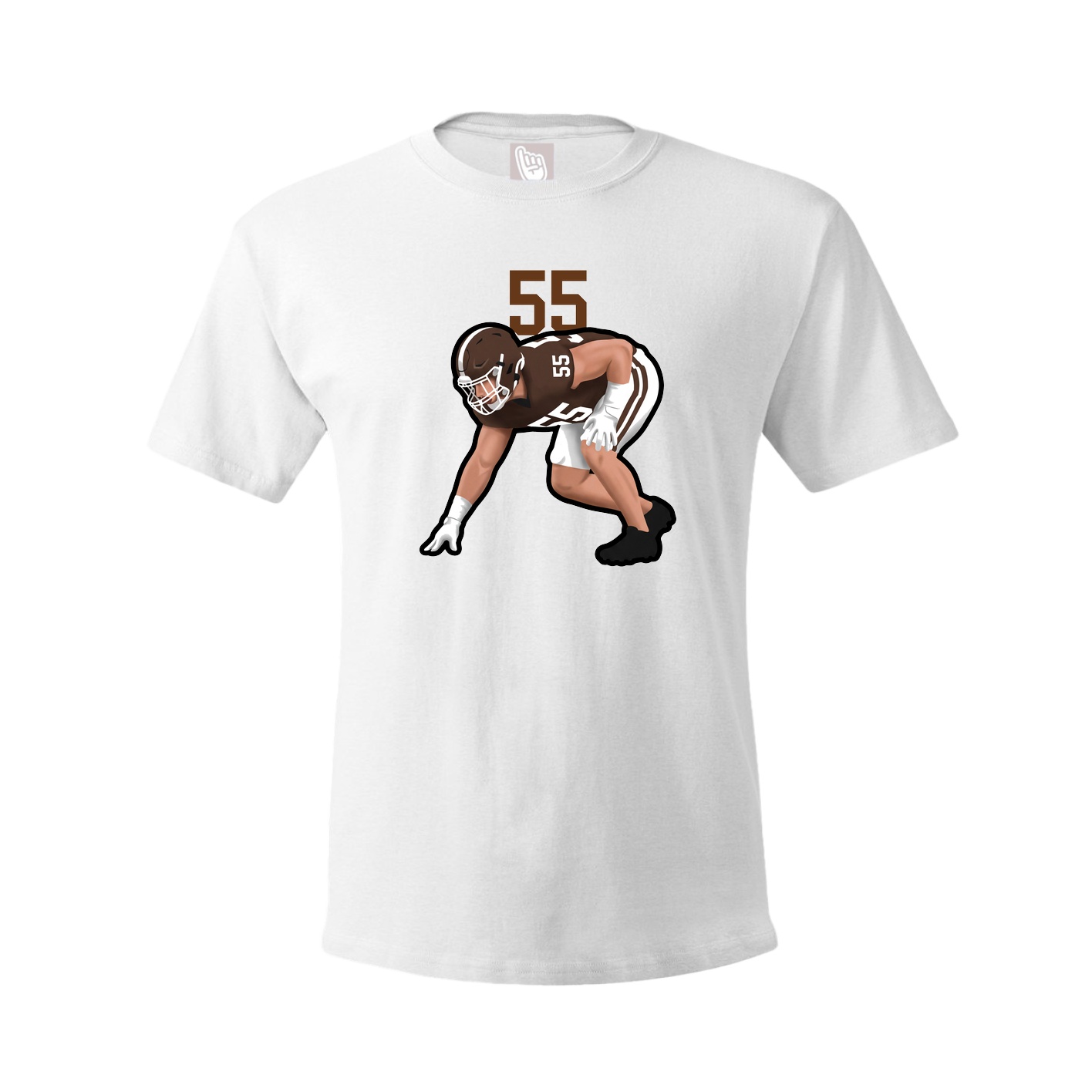 Youth Tee — Number Top in White