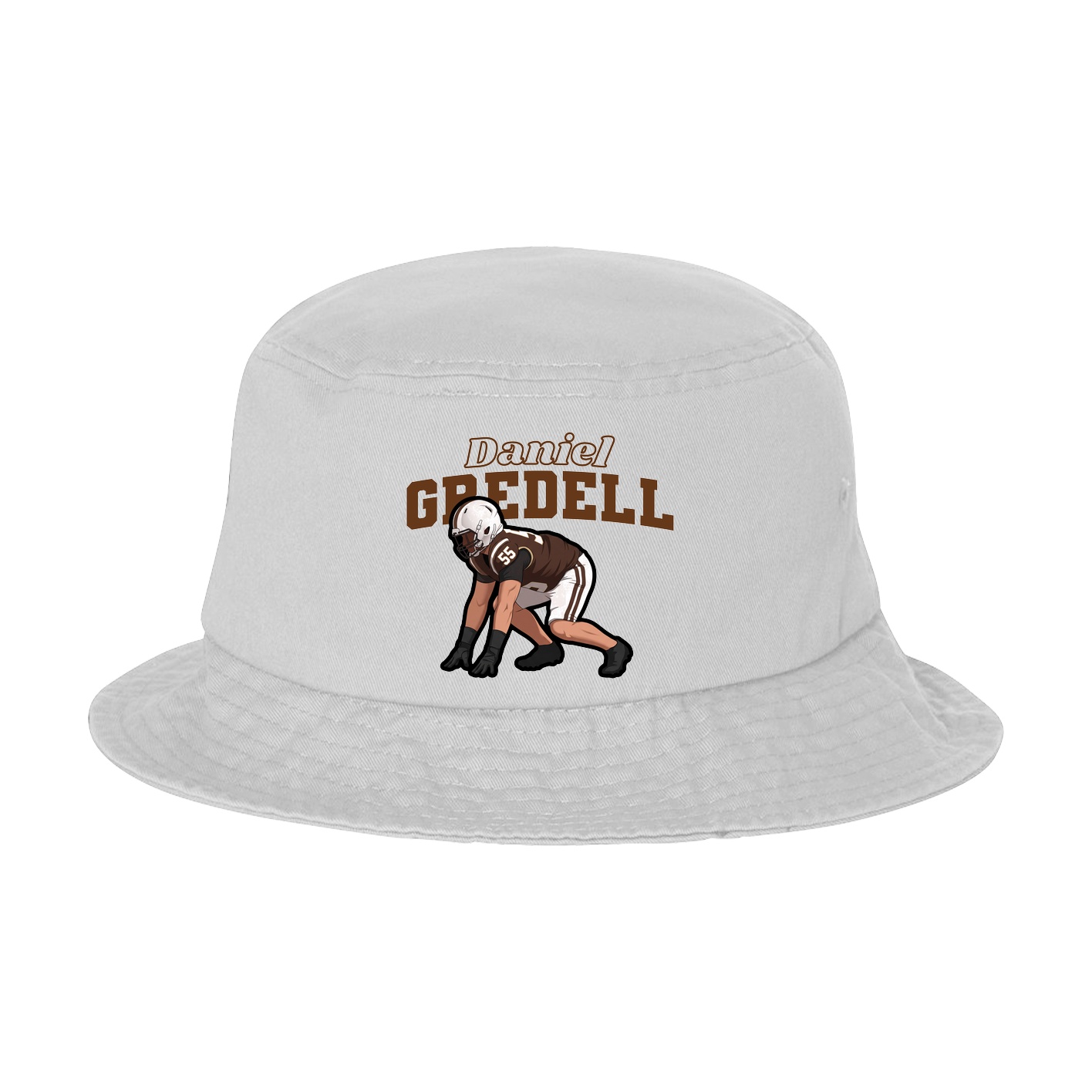 Bucket Cap — Name Arch in White