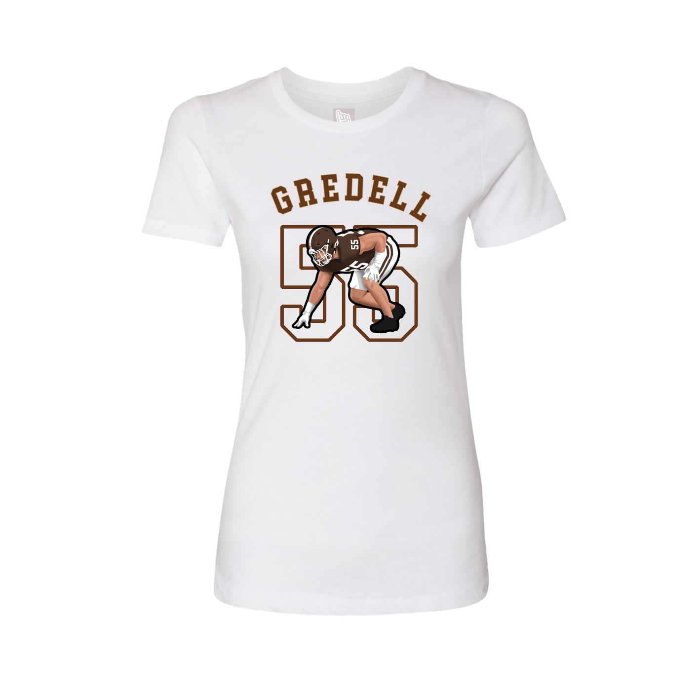 Fitted Women's Tee — Shirsey Arch in White