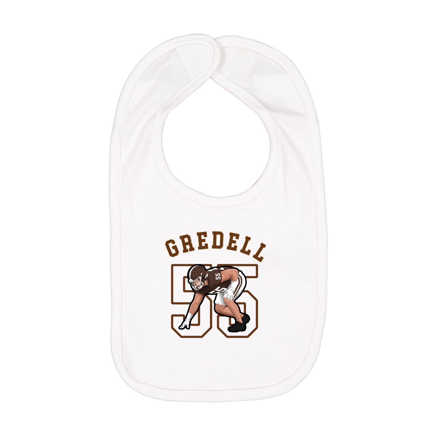 Infant Bib — Shirsey Arch in White