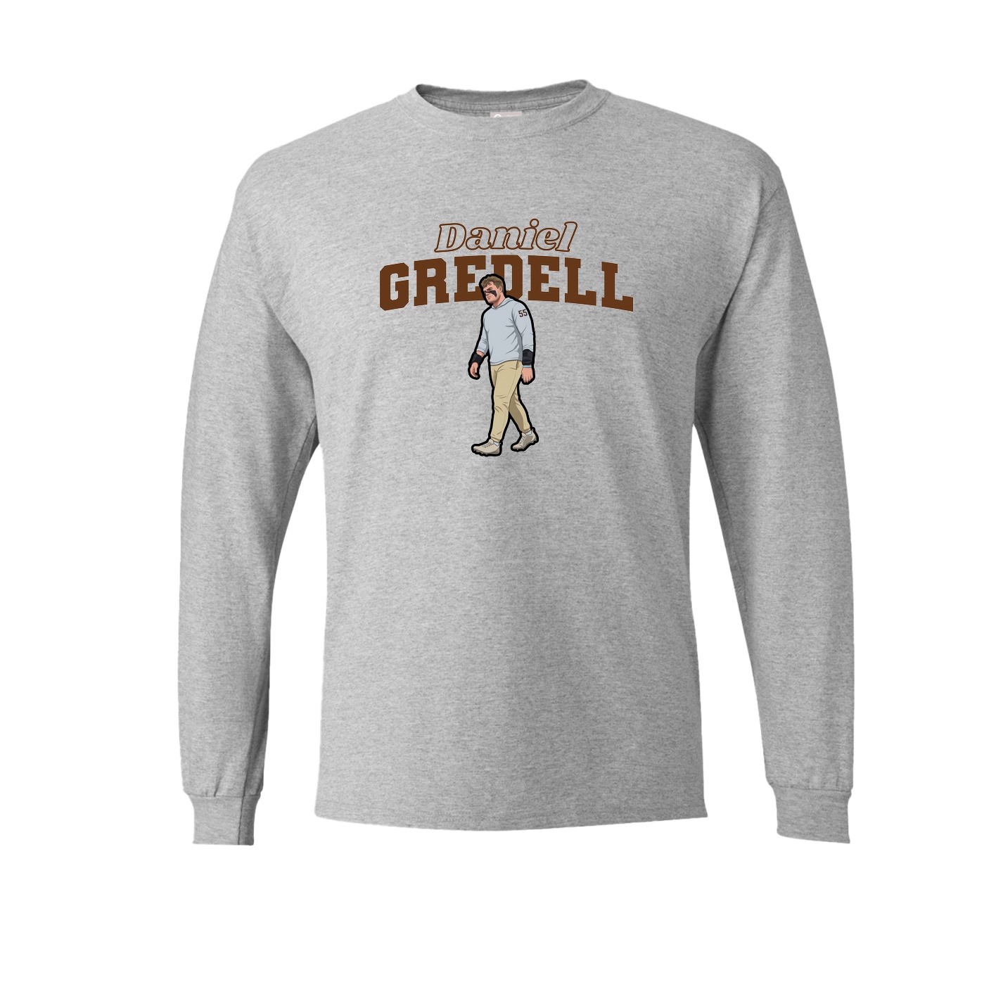 Long Sleeve Tee — Name Arch in Grey