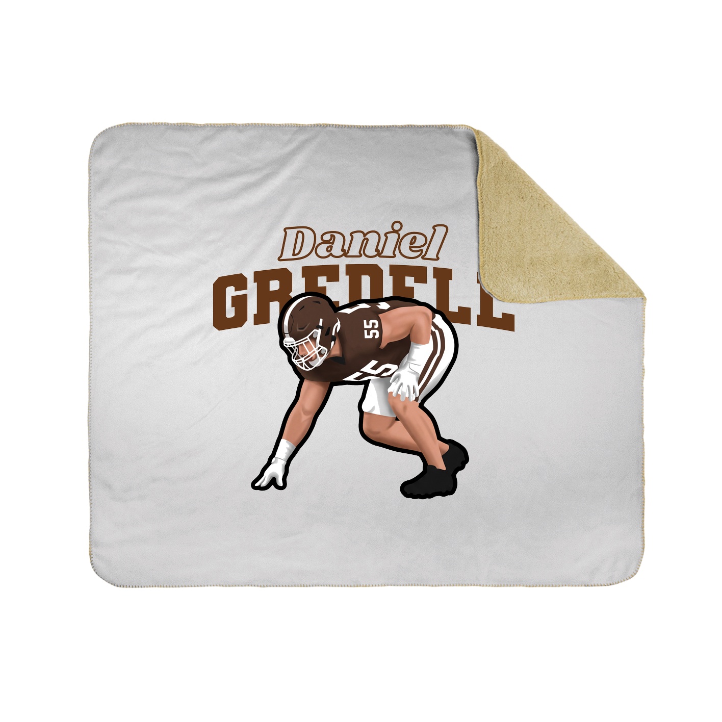 Throw Blanket — Name Arch in White