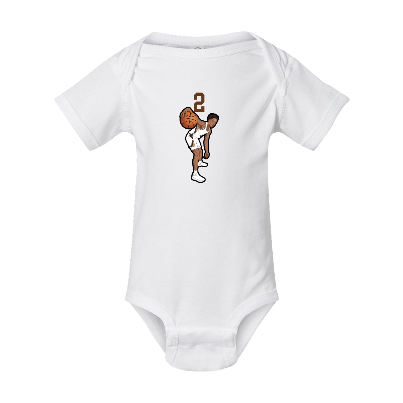 Baby Onesie — Number Top in White