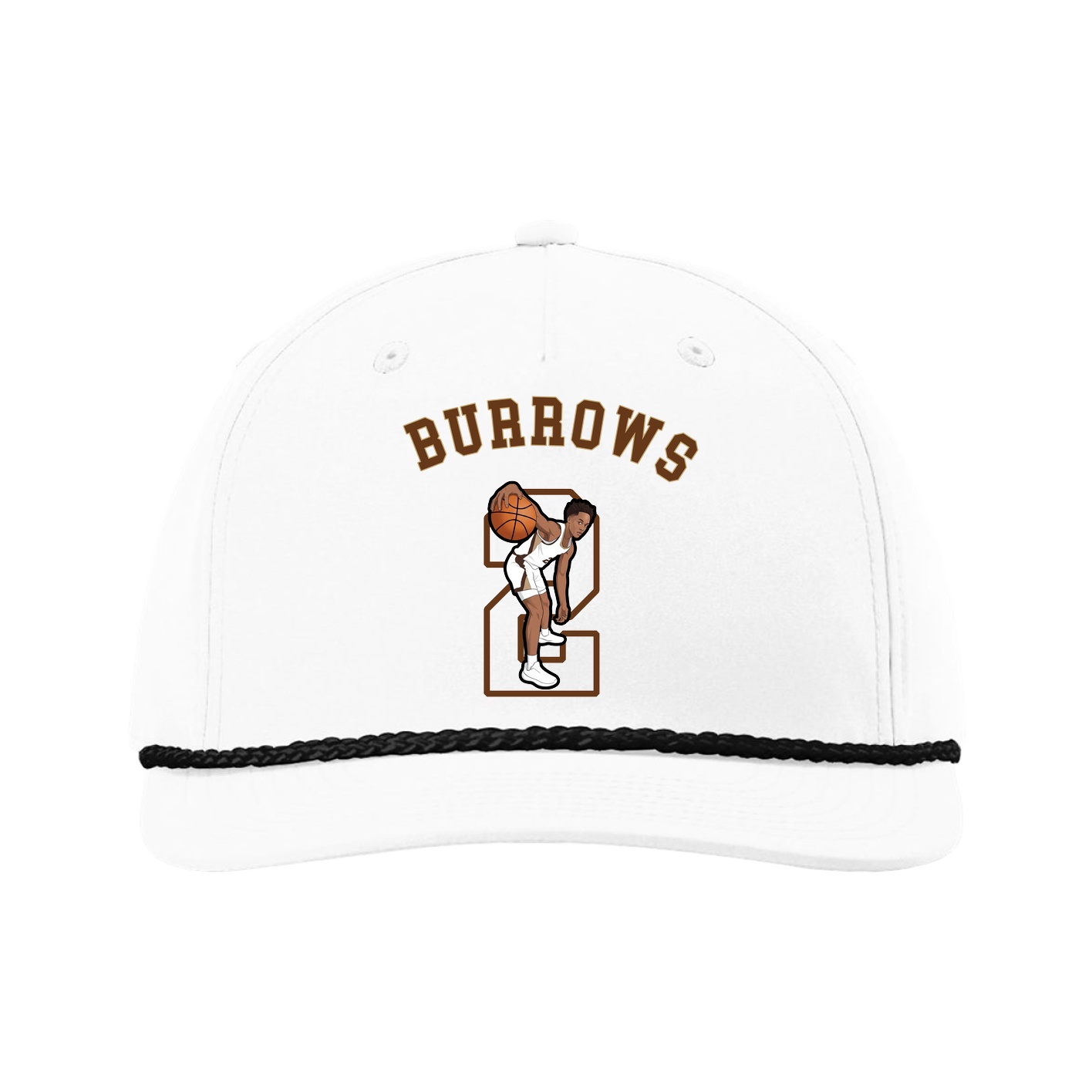 Five-Panel Classic Rope Cap — Shirsey Arch in White