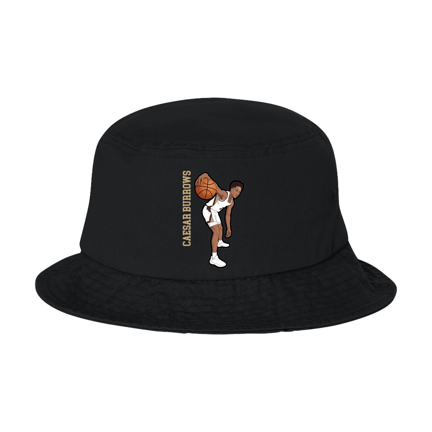 Bucket Cap — Name Vertical in Black