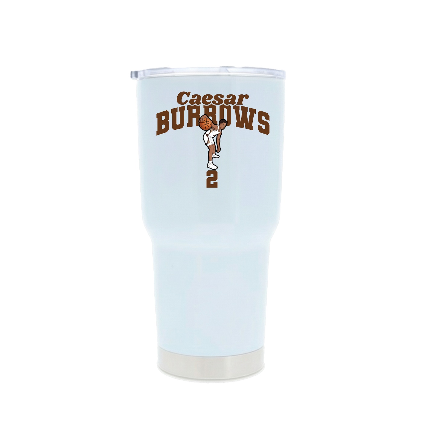 30oz Stainless Steel Tumbler — Signature Arch in White