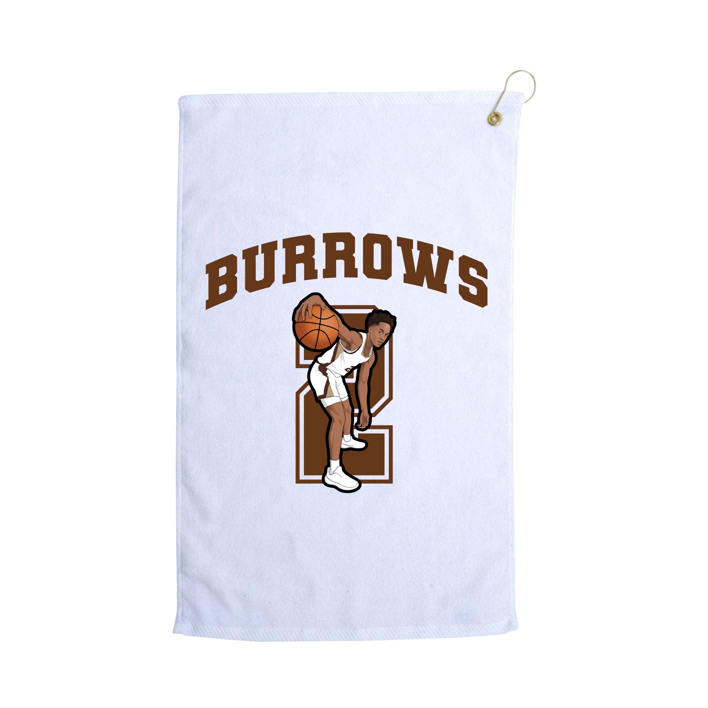 Golf Towel — Number in White