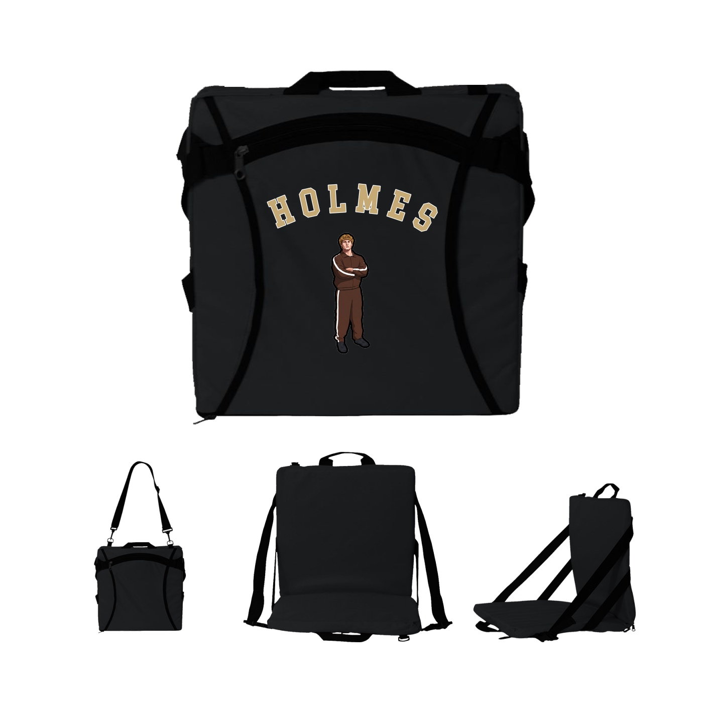 Folding Stadium Seat — Shirsey Arch in Black