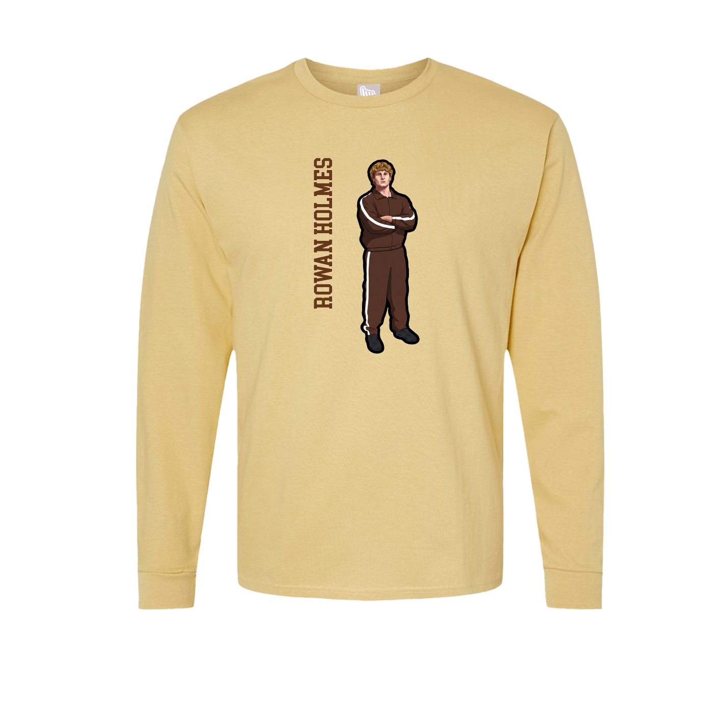 Long Sleeve Tee — Name Vertical in Vegas Gold