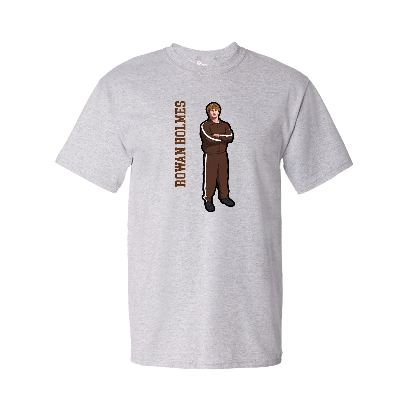 Youth Tee — Name Vertical in Grey