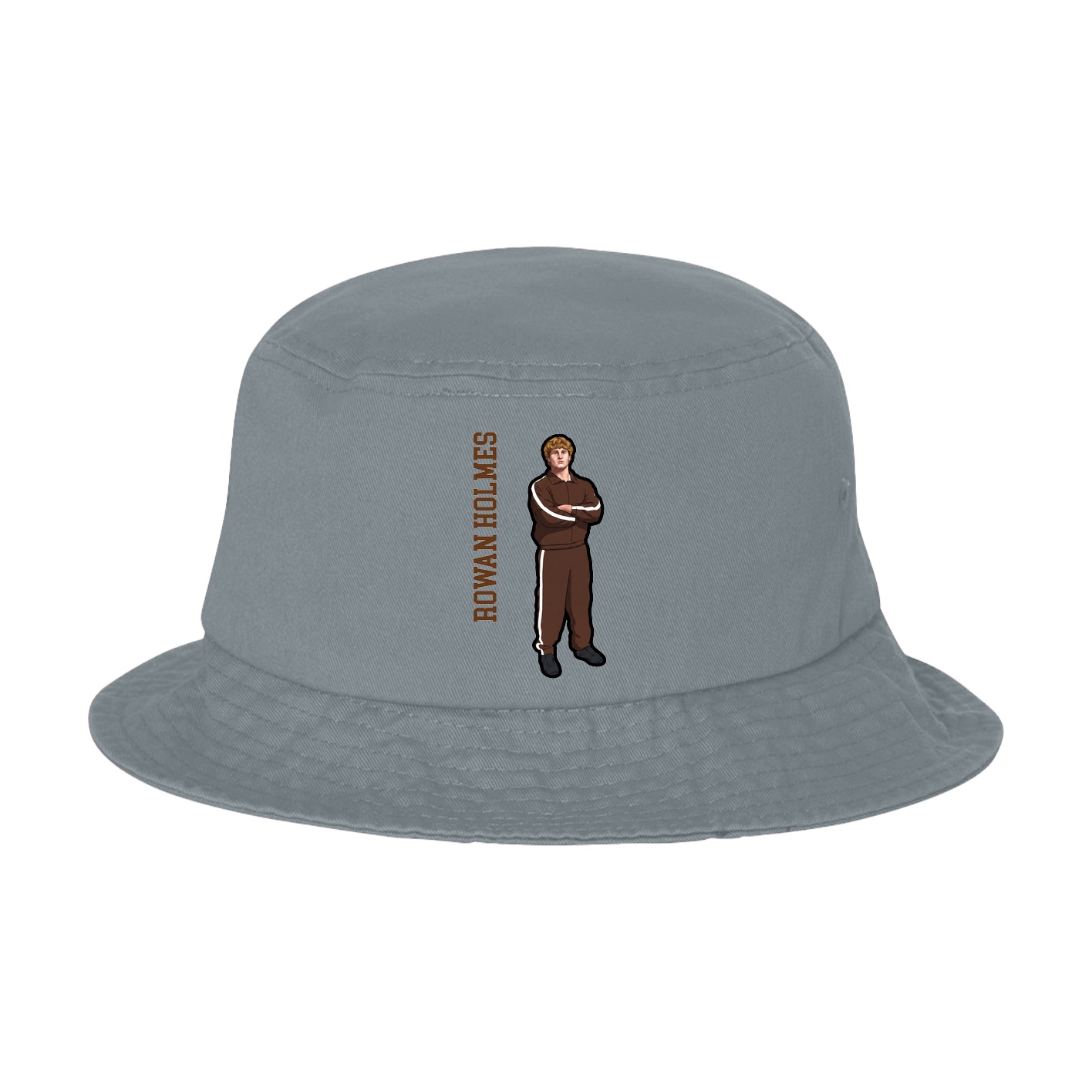 Bucket Cap — Name Vertical in Grey