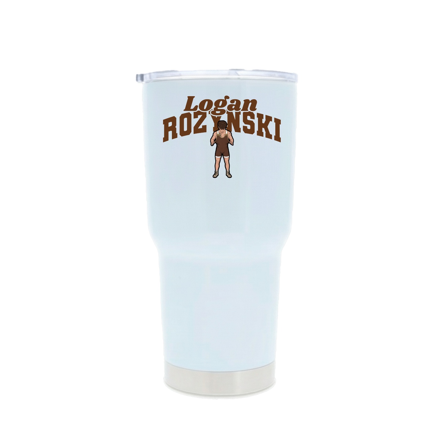 30oz Stainless Steel Tumbler — Signature Arch in White