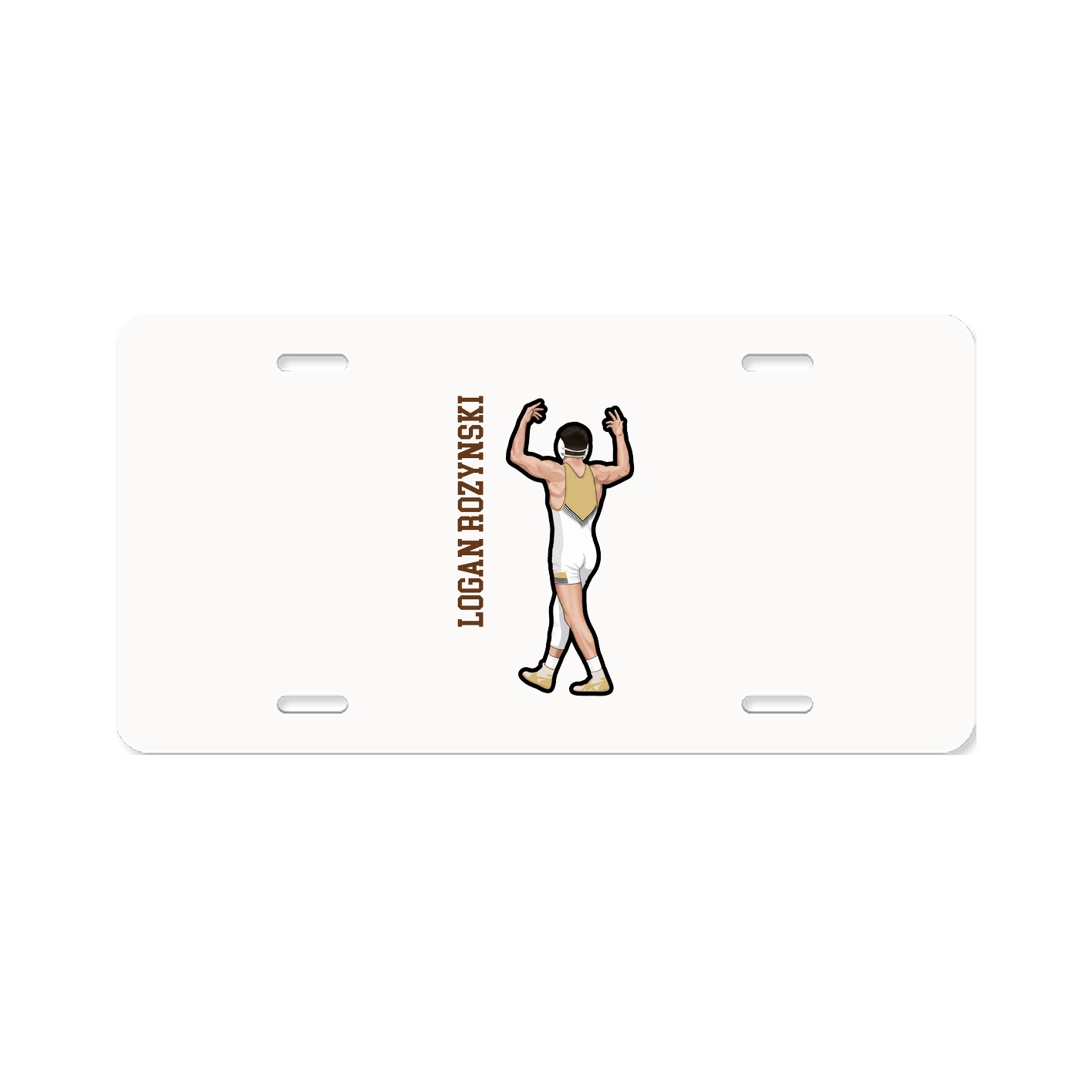 License Plate — Name Vertical in Classic