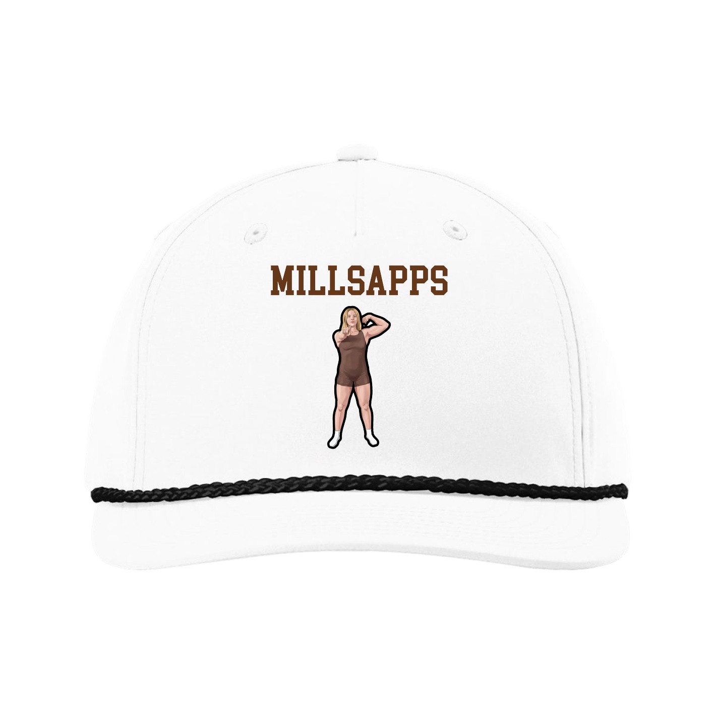 Five-Panel Classic Rope Cap — Shirsey in White