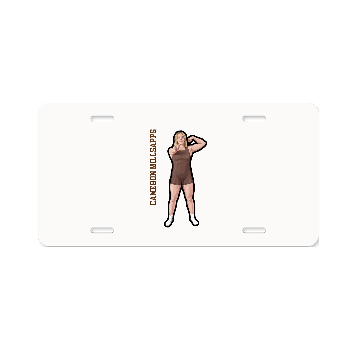 License Plate — Name Vertical in Classic