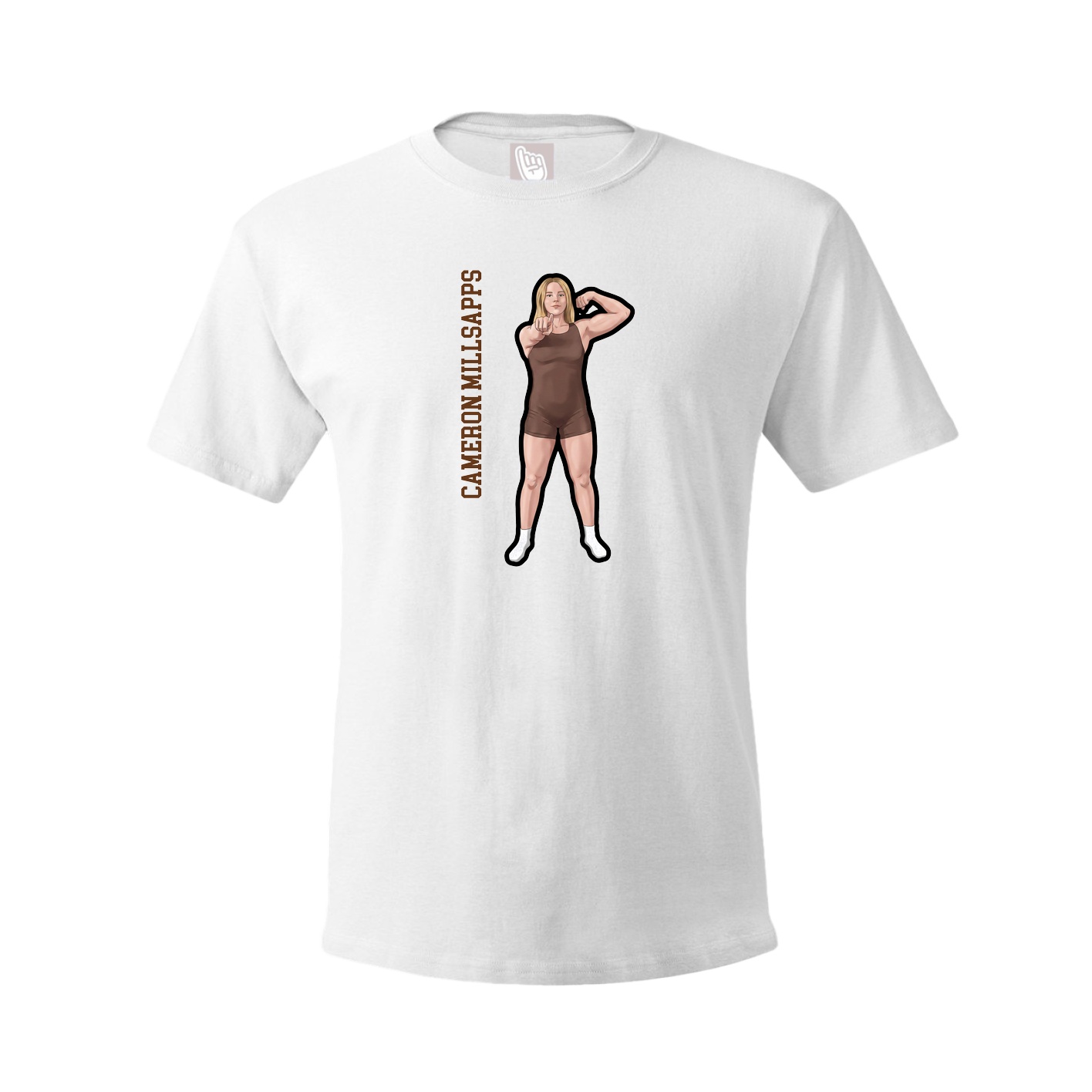 Tee — Name Vertical in White