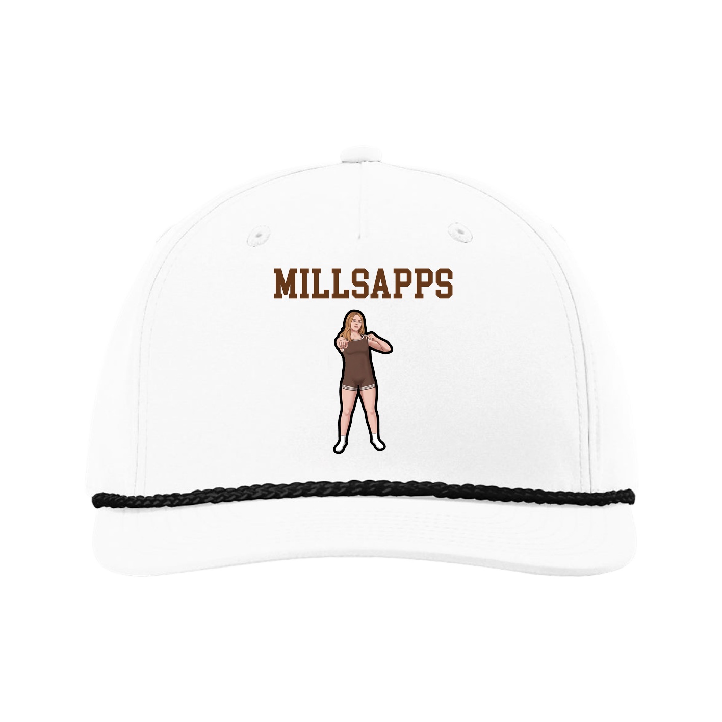 Five-Panel Classic Rope Cap — Shirsey in White