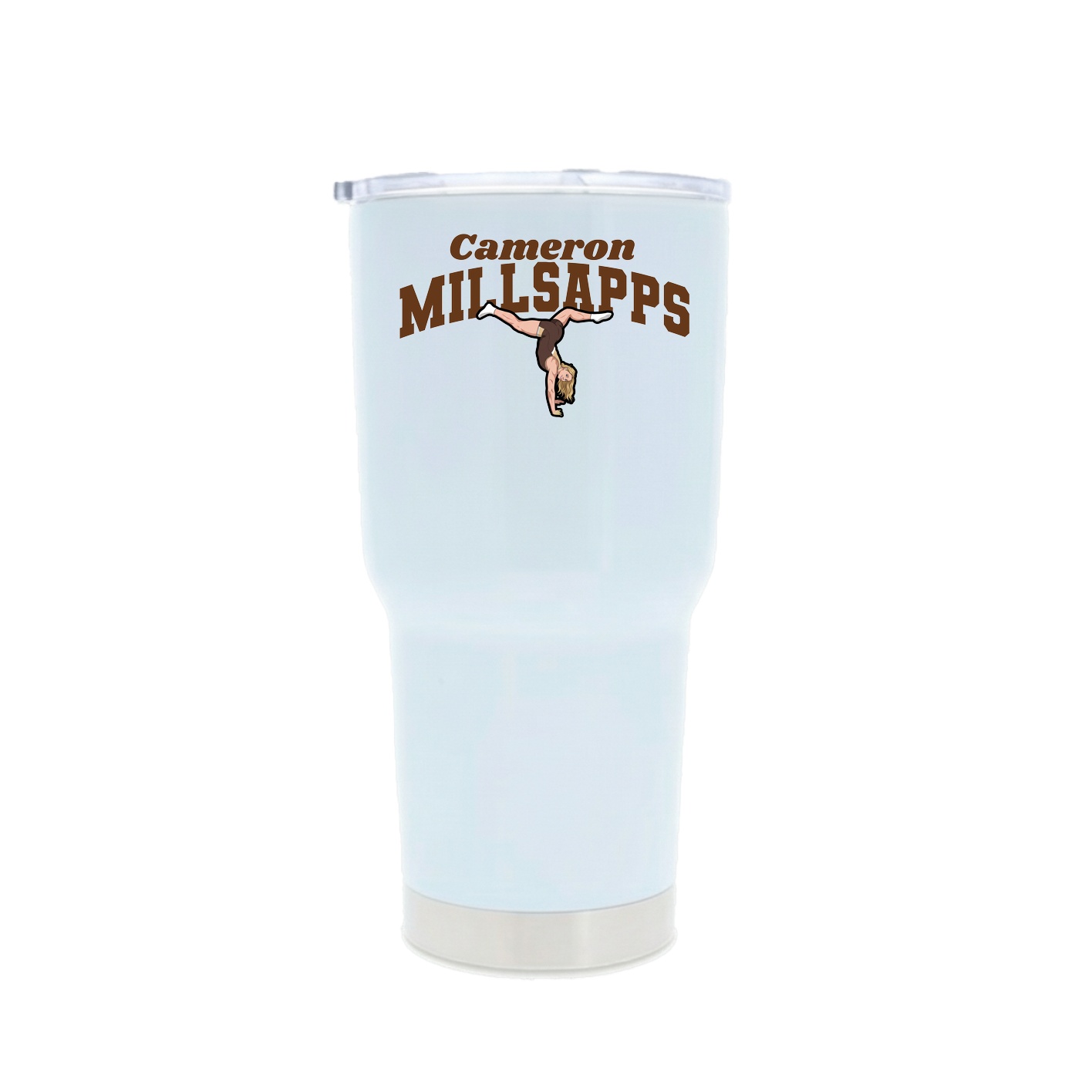 30oz Stainless Steel Tumbler — Signature Arch in White
