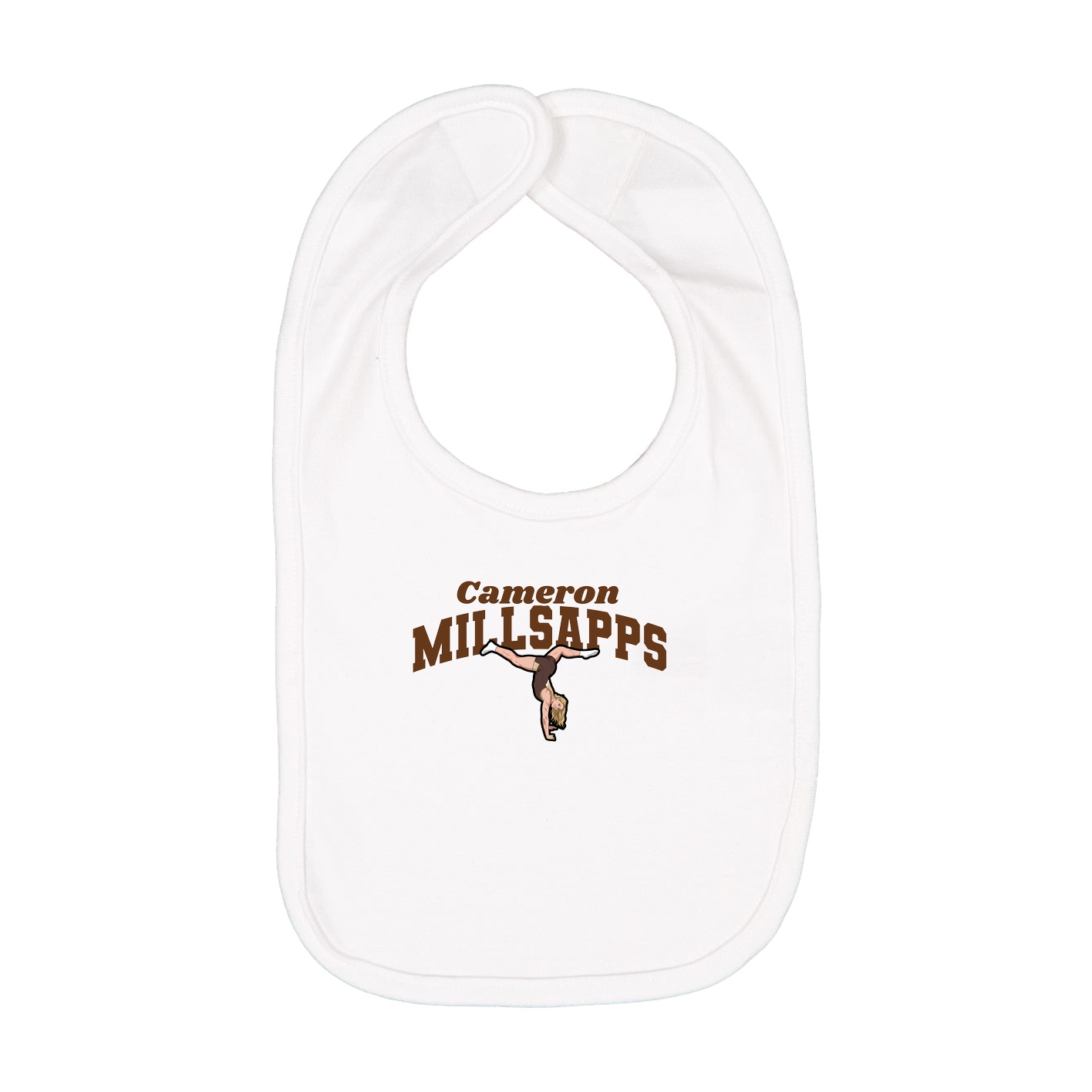 Infant Bib — Signature Arch in White
