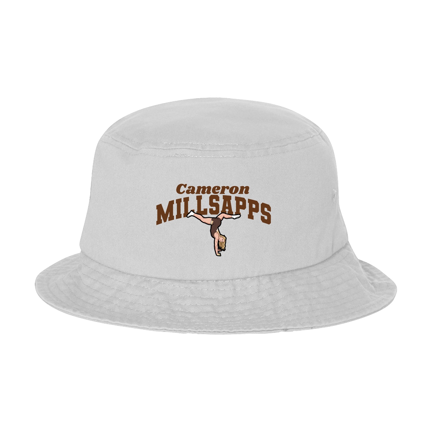 Bucket Cap — Signature Arch in White