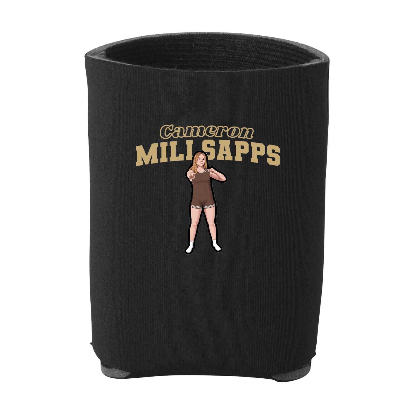 Can Holder — Name Arch in Black