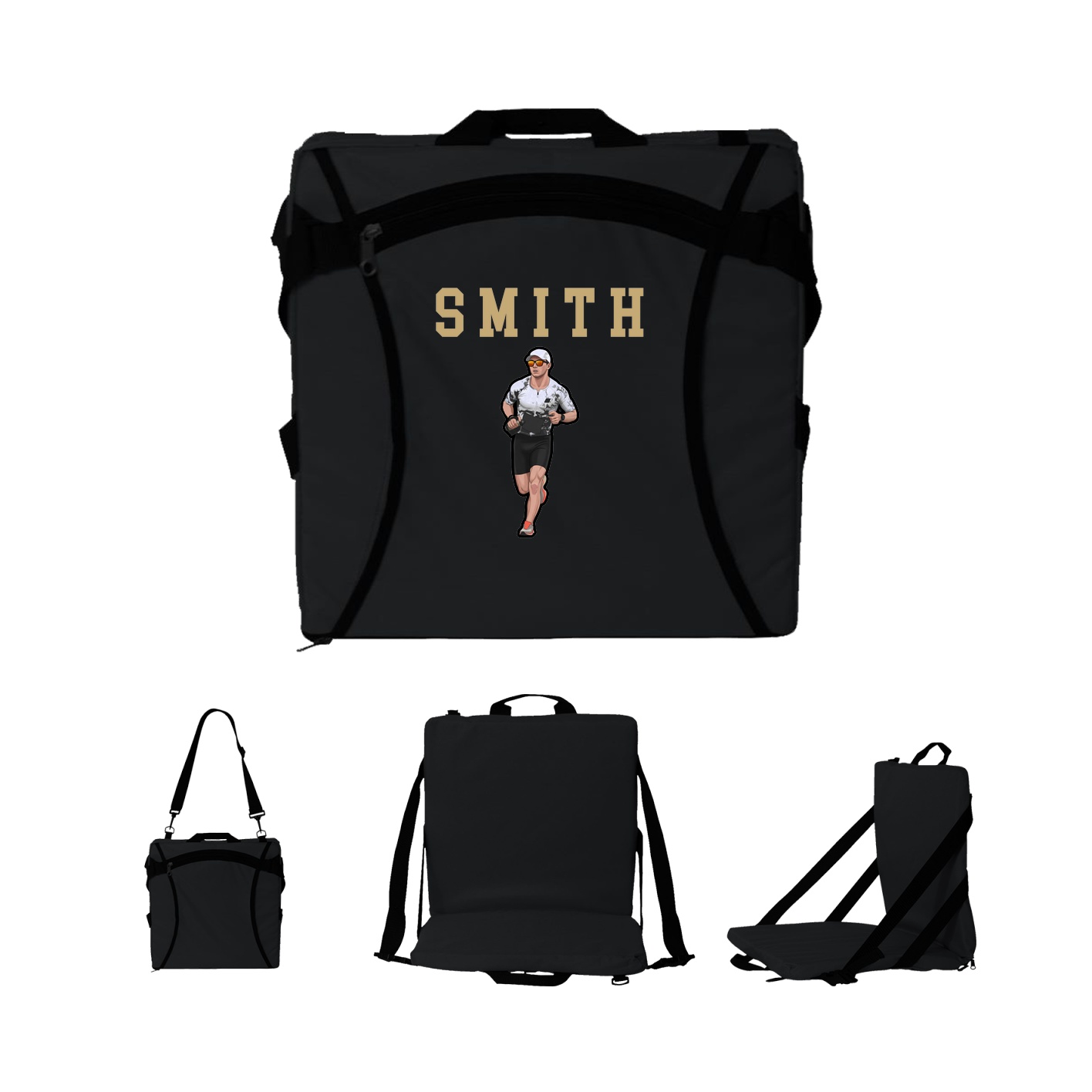 Folding Stadium Seat — Shirsey in Black