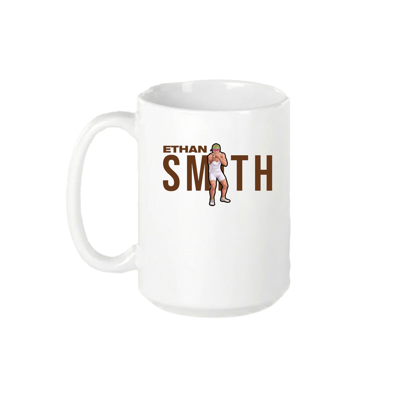15oz Coffee Mug — Player Name in White