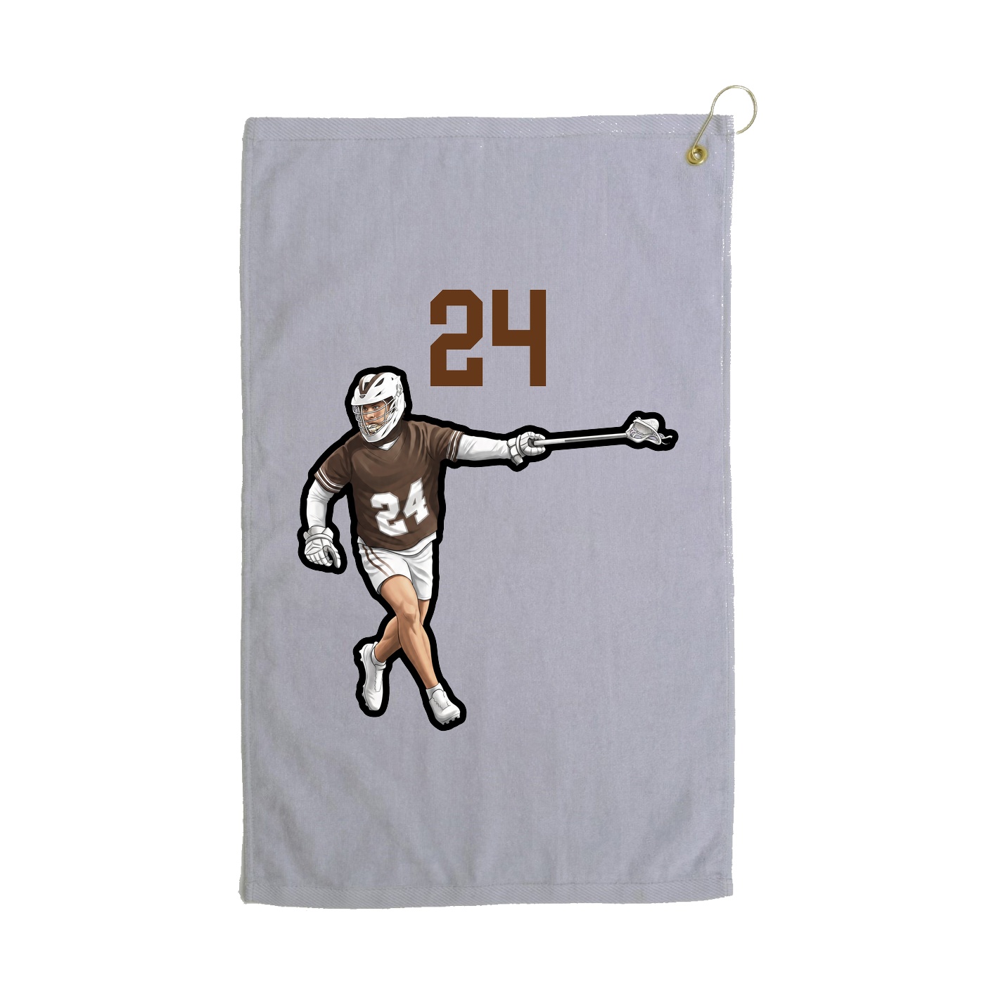 Golf Towel — Number Top in Grey